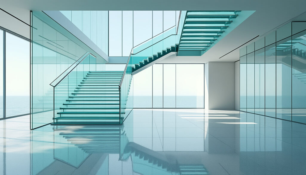 découvrez comment les cloisons, garde-corps et marches en verre allient esthétique et sécurité grâce à leur transparence structurelle innovante pour sublimer vos espaces.