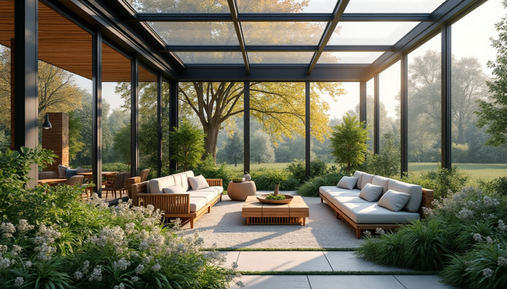 découvrez comment un jardin d'hiver et une véranda bioclimatique vous permettent de profiter de votre espace extérieur en toute saison, pour vivre dehors toute l'année dans un confort optimal.