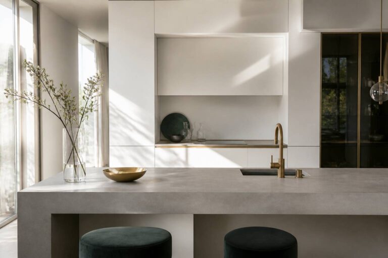 Guide complet sur le plan de travail en béton coulé : design, avantages et conseils d&rsquo;installation