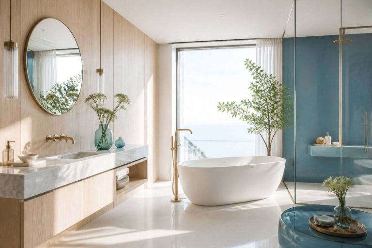 Inspiration déco : Sublimez votre salle de bain avec des boiseries élégantes