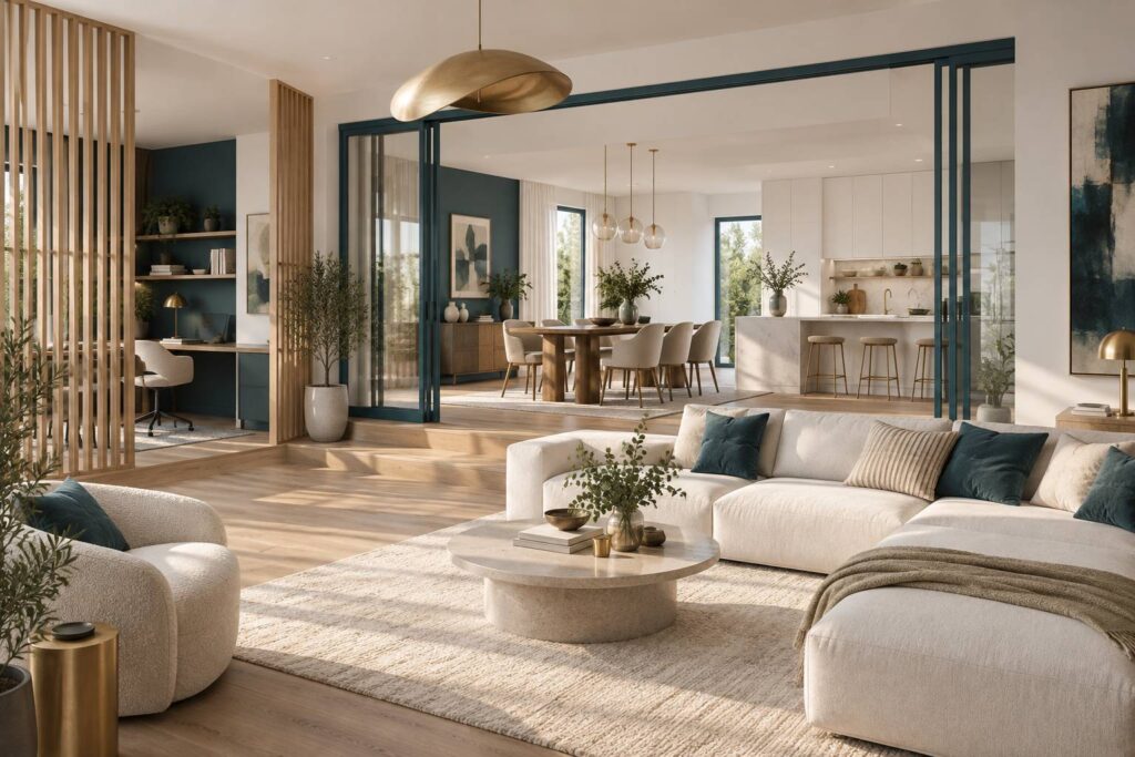 Illustration éditoriale du sujet : Ces tendances qui révolutionnent en profondeur l'aménagement intérieur
