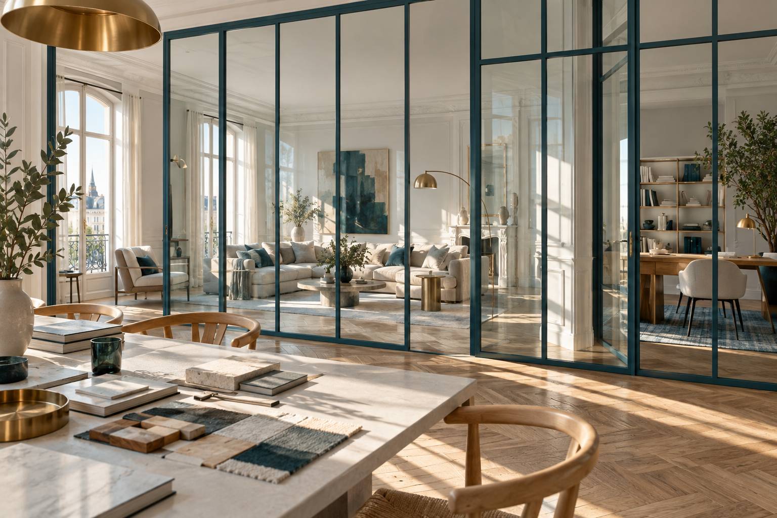 Illustration éditoriale du sujet : Les experts de l'aménagement intérieur à Bordeaux : créativité et design au cœur de votre espace