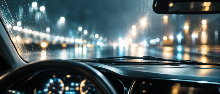 Bien voir la route : pare-brise, éblouissement et conduite de nuit