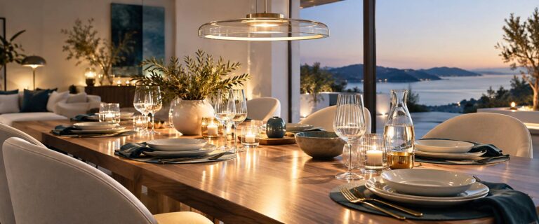 Éclairer une table pour un dîner japonais : lumière douce, reflets et mise en valeur des plats